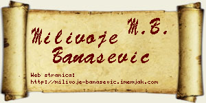 Milivoje Banašević vizit kartica